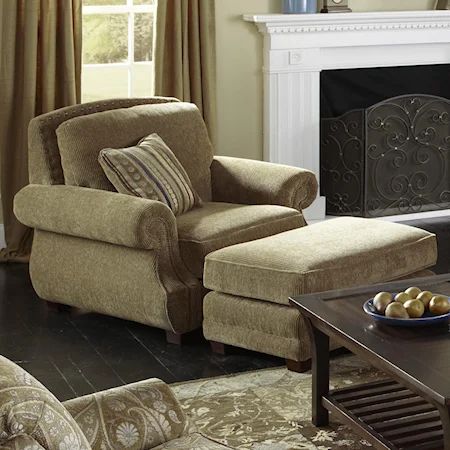 Soft and Comfortable Chair and Ottoman